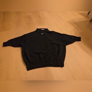 Black Nike Oversized Sweatshirt With Elbow Length Sleeves Size XS